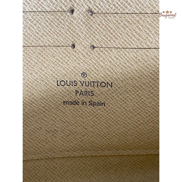 Authentic Louis Vuitton Damier Azur Canvas Leather Zippy Organizer Wallet CA1154 - Picture 8 of 12